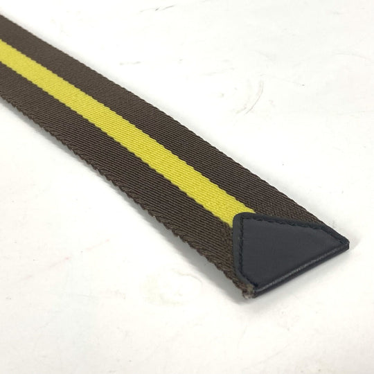 BOTTEGAVENETA belt 629663 canvas yellow Gacha Belt Border bicolor mens Used Authentic