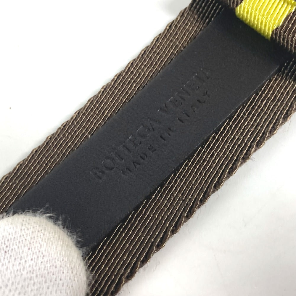 BOTTEGAVENETA belt 629663 canvas yellow Gacha Belt Border bicolor mens Used Authentic