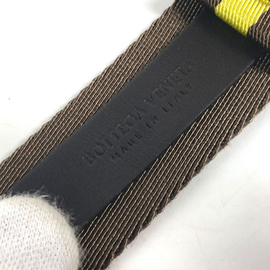 BOTTEGAVENETA belt 629663 canvas yellow Gacha Belt Border bicolor mens Used Authentic