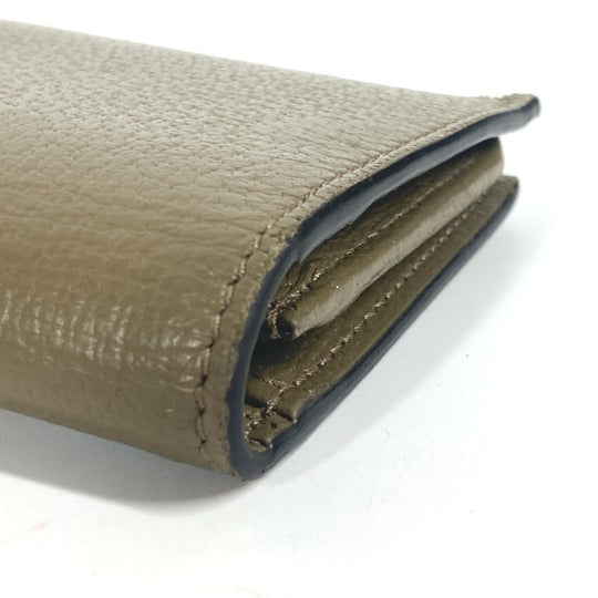 GUCCI Long Wallet Purse 428740 leather khaki Long wallet Double G GG Marmont mens Used Authentic