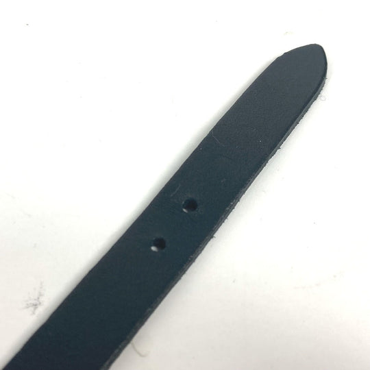 GUCCI bracelet 648702 leather black Double G engraving