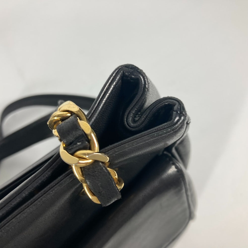 CHANEL Shoulder Bag lambskin black vintage CC COCO Mark Women Used Authentic