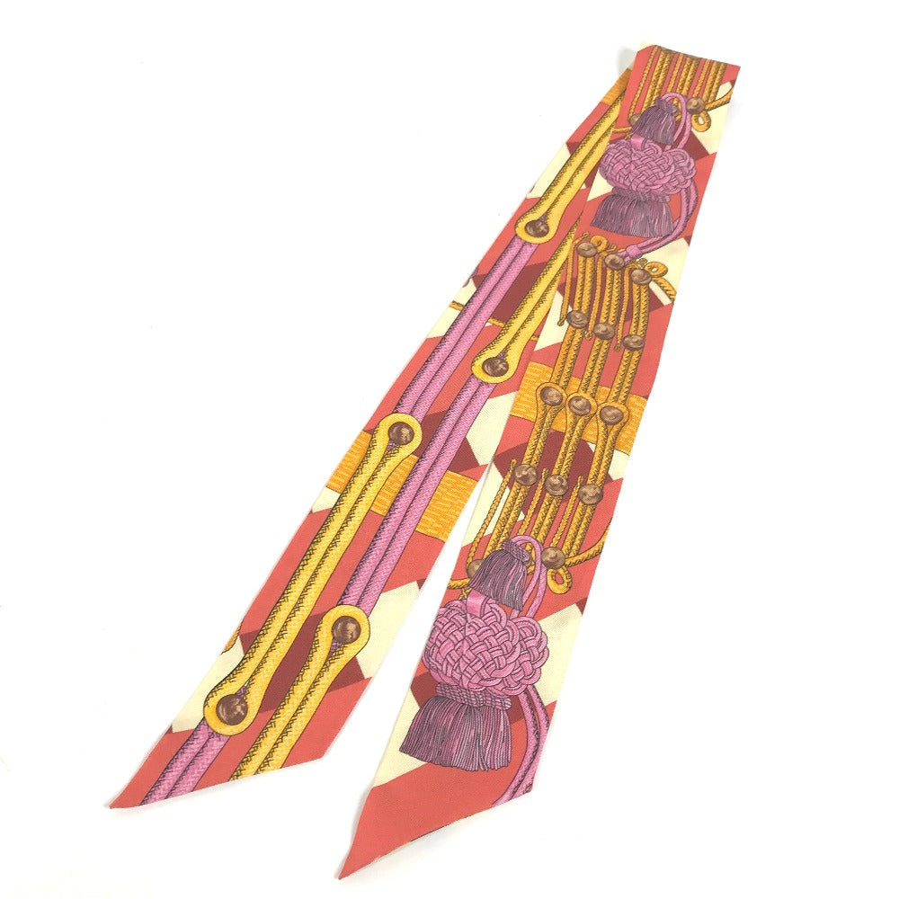 HERMES scarf silk Red type Twilly Twilly