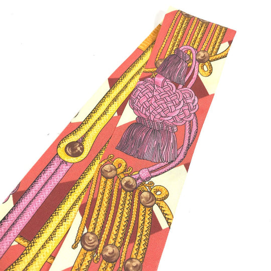 HERMES scarf silk Red type Twilly Twilly