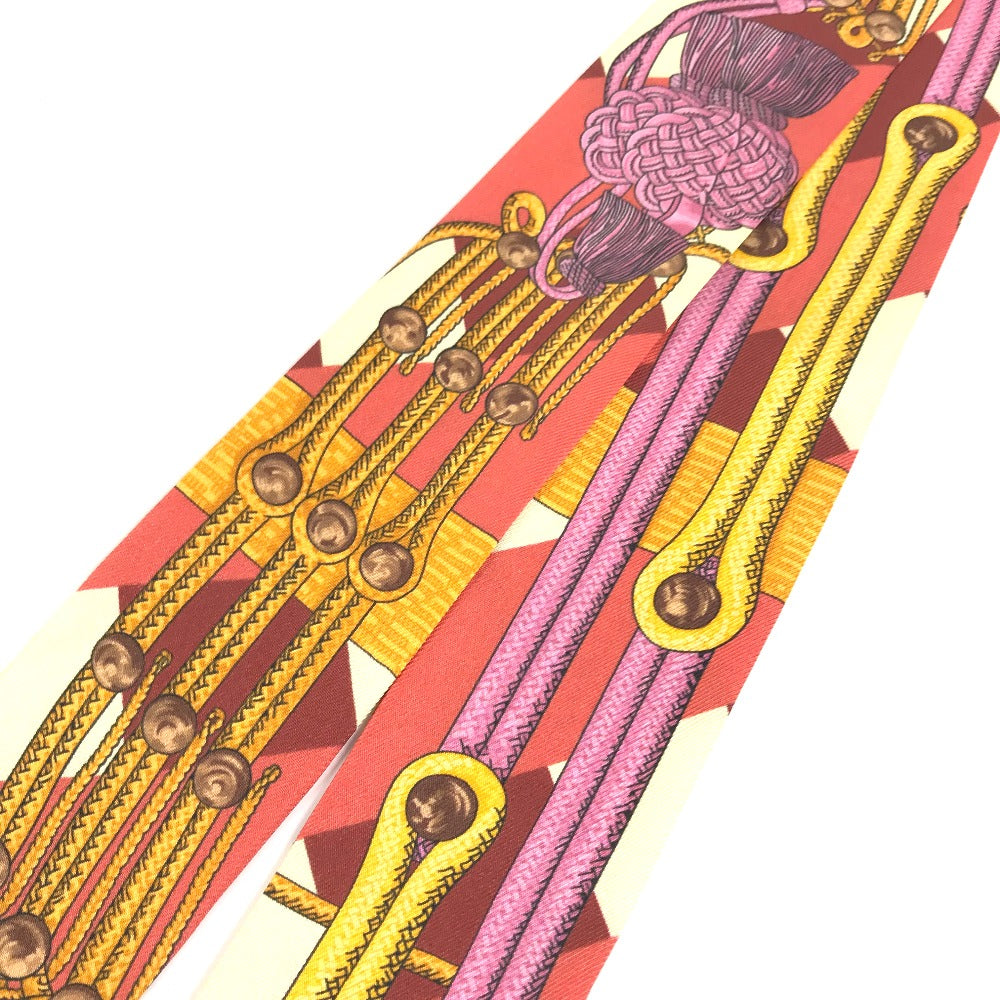 HERMES scarf silk Red type Twilly Twilly