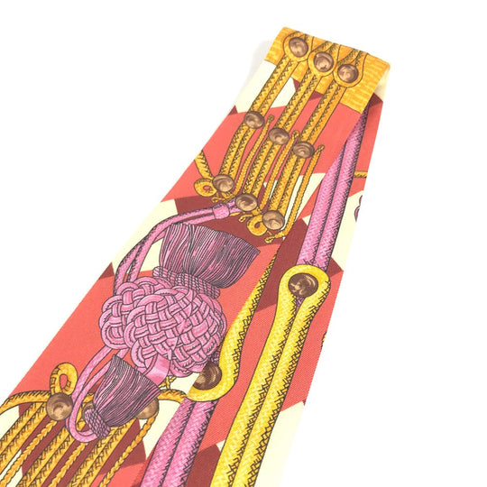 HERMES scarf silk Red type Twilly Twilly
