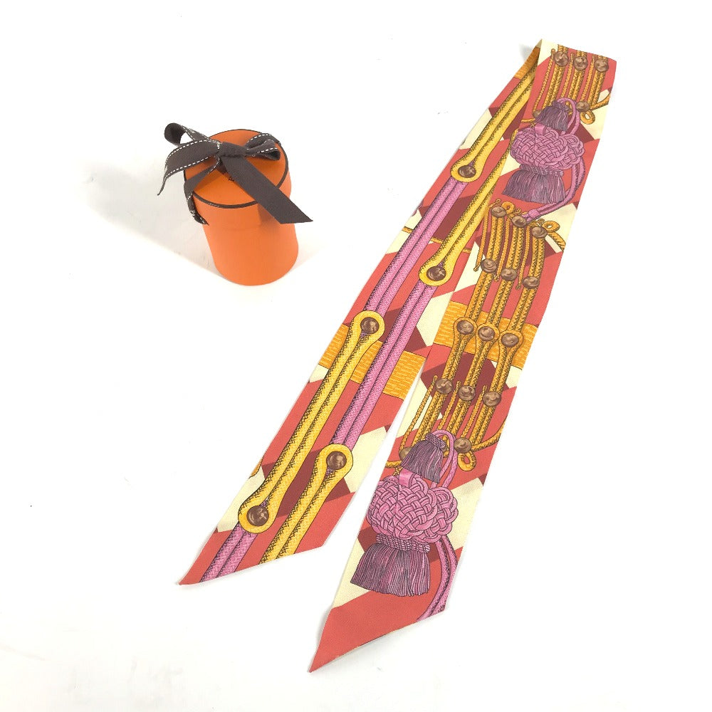 HERMES scarf silk Red type Twilly Twilly