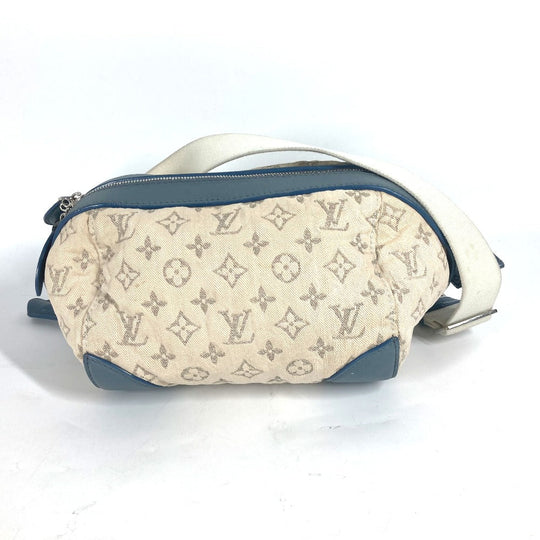 LOUIS VUITTON Shoulder Bag M40706 Monogram denim blue Monogram denim Pochette round Women Used Authentic