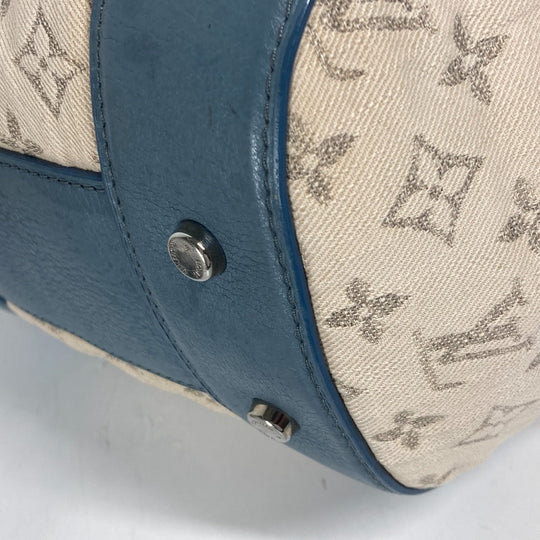LOUIS VUITTON Shoulder Bag M40706 Monogram denim blue Monogram denim Pochette round Women Used Authentic