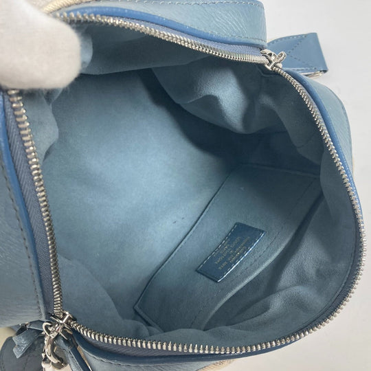 LOUIS VUITTON Shoulder Bag M40706 Monogram denim blue Monogram denim Pochette round Women Used Authentic
