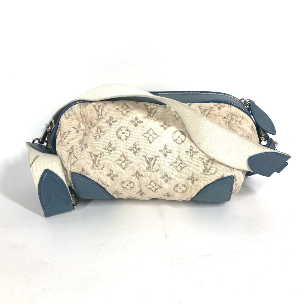 LOUIS VUITTON Shoulder Bag M40706 Monogram denim blue Monogram denim Pochette round Women Used Authentic