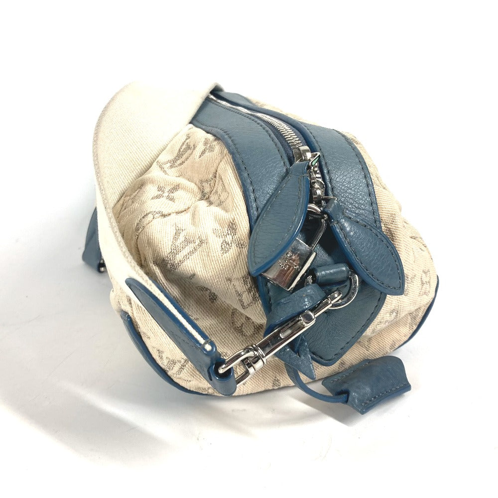 LOUIS VUITTON Shoulder Bag M40706 Monogram denim blue Monogram denim Pochette round Women Used Authentic