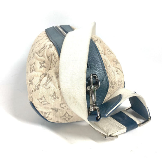LOUIS VUITTON Shoulder Bag M40706 Monogram denim blue Monogram denim Pochette round Women Used Authentic