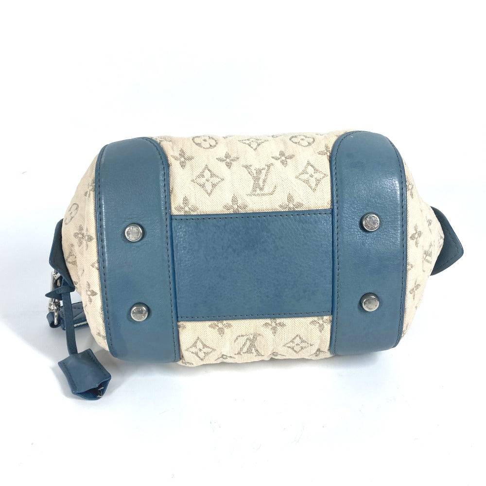 LOUIS VUITTON Shoulder Bag M40706 Monogram denim blue Monogram denim Pochette round Women Used Authentic