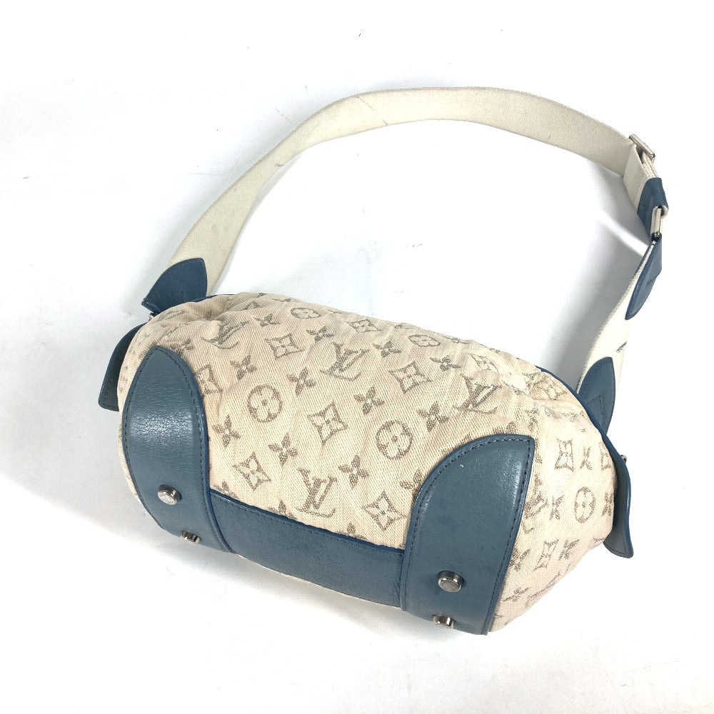 LOUIS VUITTON Shoulder Bag M40706 Monogram denim blue Monogram denim Pochette round Women Used Authentic