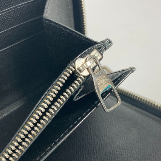 LOUIS VUITTON Long Wallet Purse N63077 Damier Grafitto Canvas black Damier Grafitte Zippy Organizer Women Used Authentic