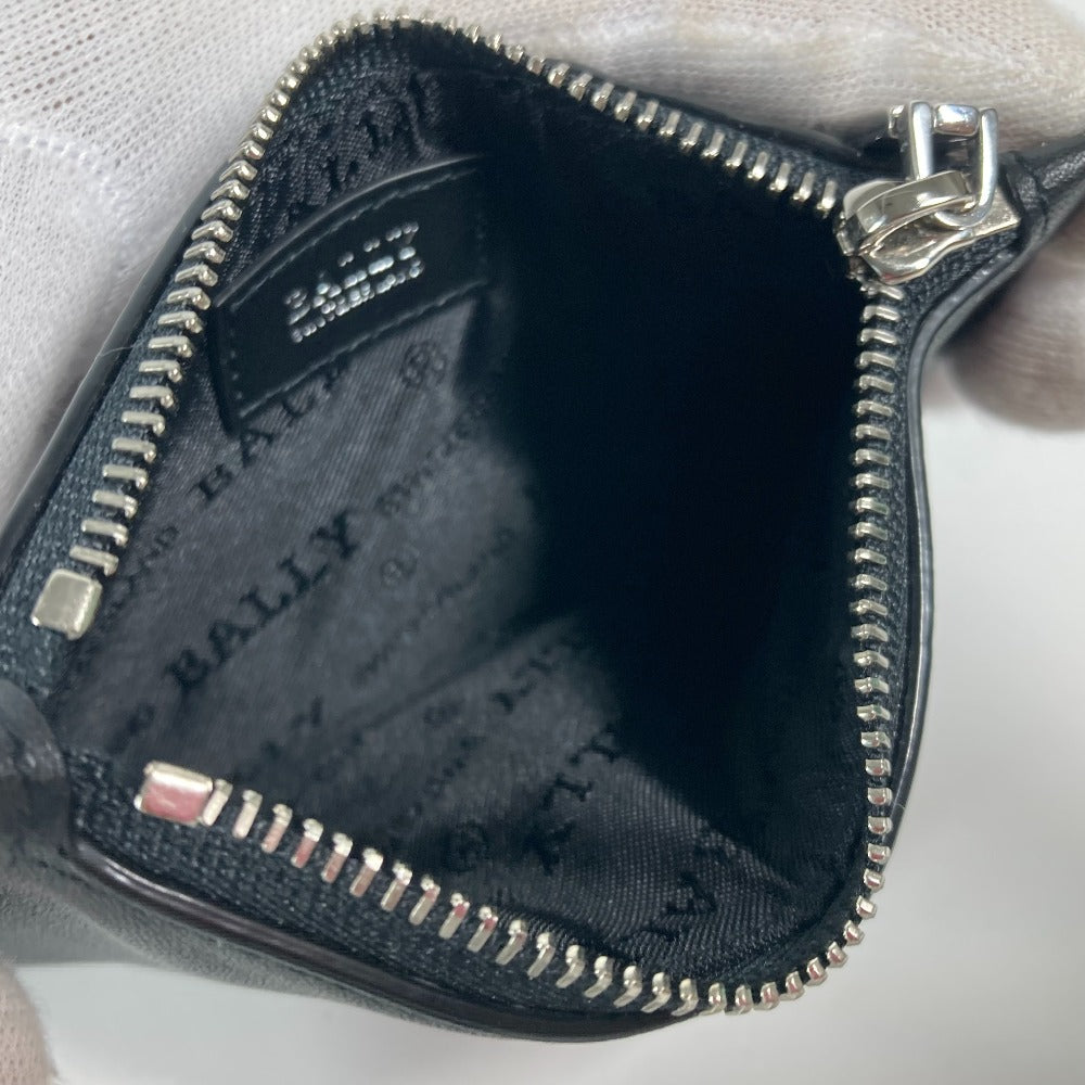 BALLY Coin case BABE.HP leather black Card Case logo fragment case mens Used Authentic