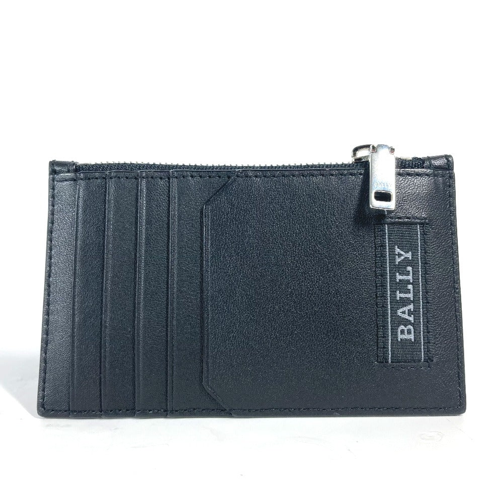 BALLY Coin case BABE.HP leather black Card Case logo fragment case mens Used Authentic