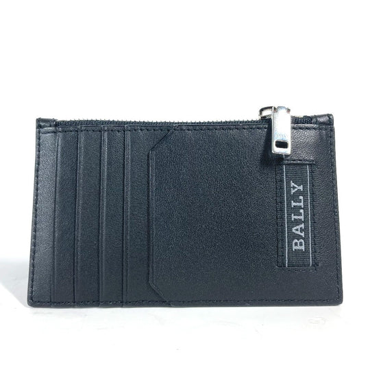 BALLY Coin case BABE.HP leather black Card Case logo fragment case mens Used Authentic