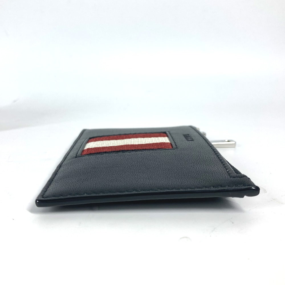 BALLY Coin case BABE.HP leather black Card Case logo fragment case mens Used Authentic