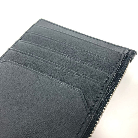 BALLY Coin case BABE.HP leather black Card Case logo fragment case mens Used Authentic
