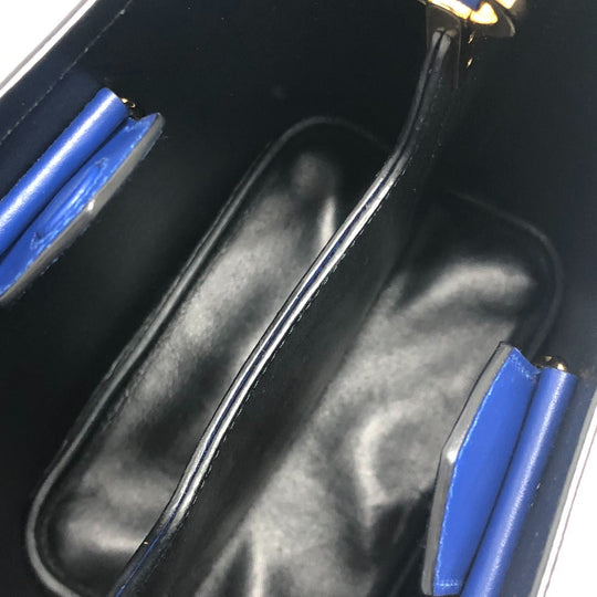 PRADA Tote Bag 1BA212 saffiano leather blue Panniers Women Used Authentic