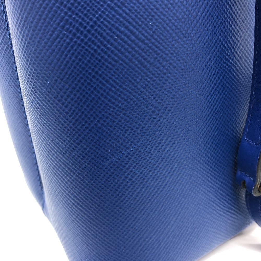 PRADA Tote Bag 1BA212 saffiano leather blue Panniers Women Used Authentic