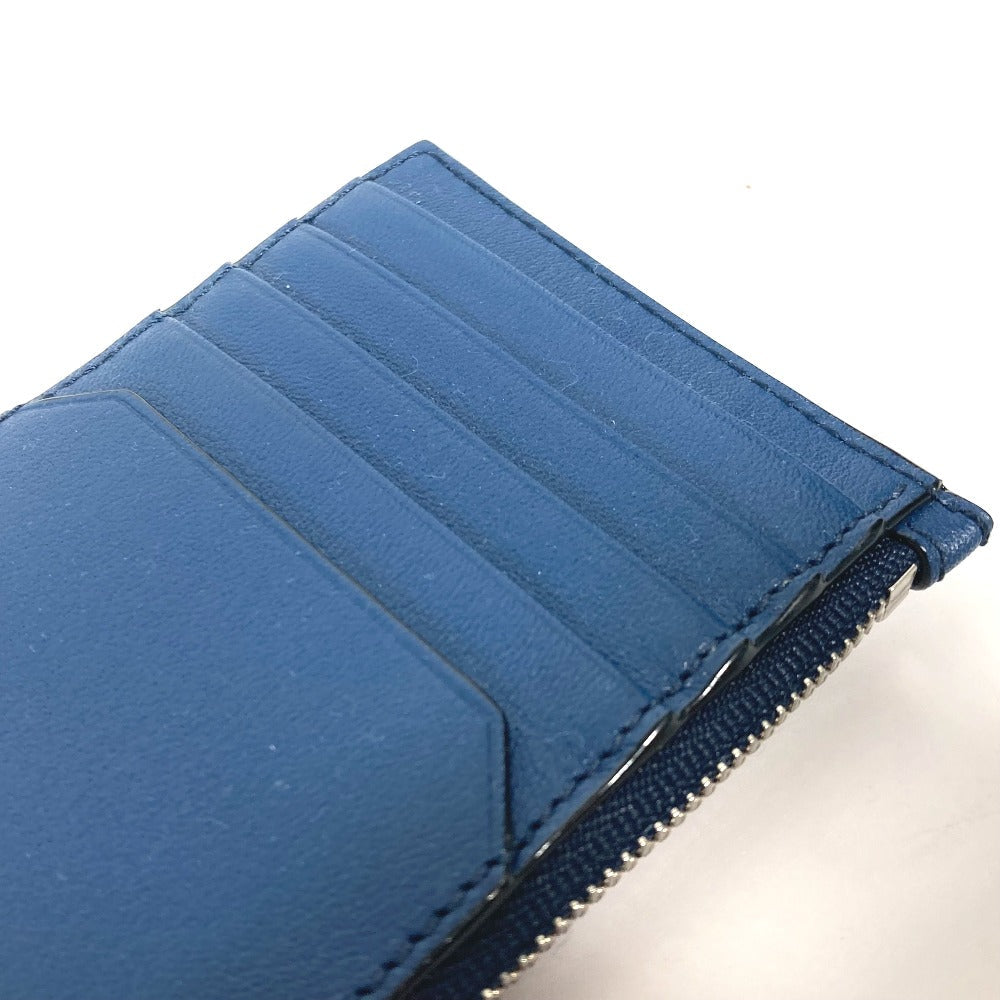 BALLY Coin case BABE.MM leather blue Card Case logo fragment case mens Used Authentic