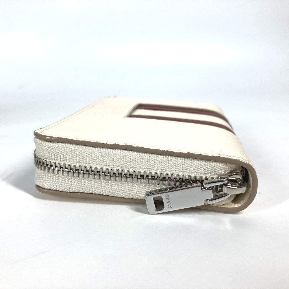 BALLY Coin case TORRIN.TSP leather white logo Wallet Coin Pocket mens Used Authentic