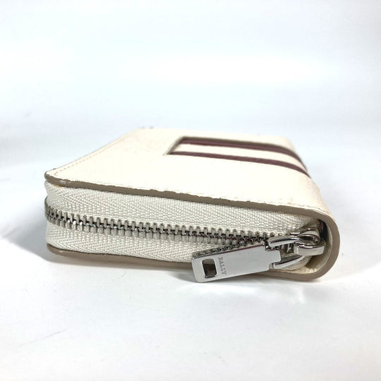 BALLY Coin case TORRIN.TSP leather white logo Wallet Coin Pocket mens Used Authentic