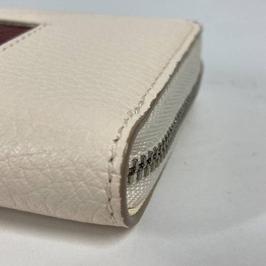 BALLY Coin case TORRIN.TSP leather white logo Wallet Coin Pocket mens Used Authentic