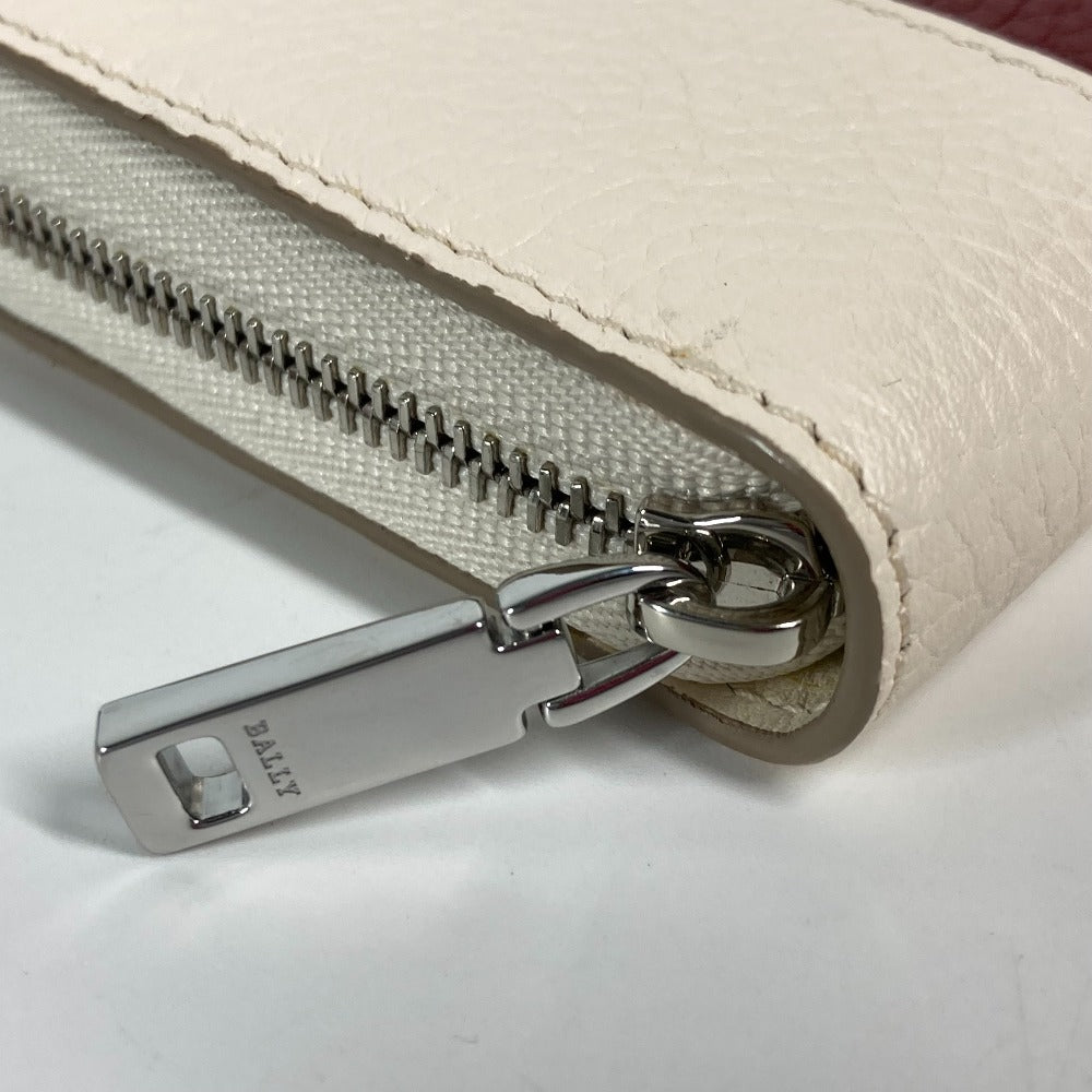 BALLY Coin case TORRIN.TSP leather white logo Wallet Coin Pocket mens Used Authentic