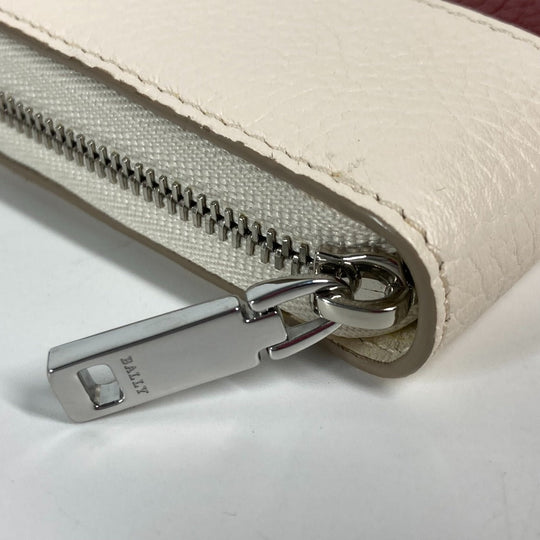 BALLY Coin case TORRIN.TSP leather white logo Wallet Coin Pocket mens Used Authentic