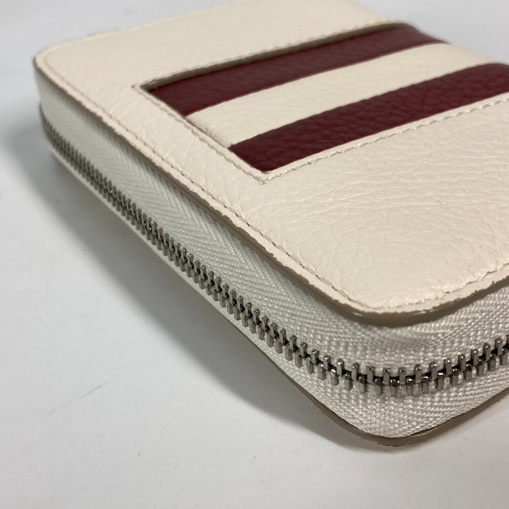 BALLY Coin case TORRIN.TSP leather white logo Wallet Coin Pocket mens Used Authentic