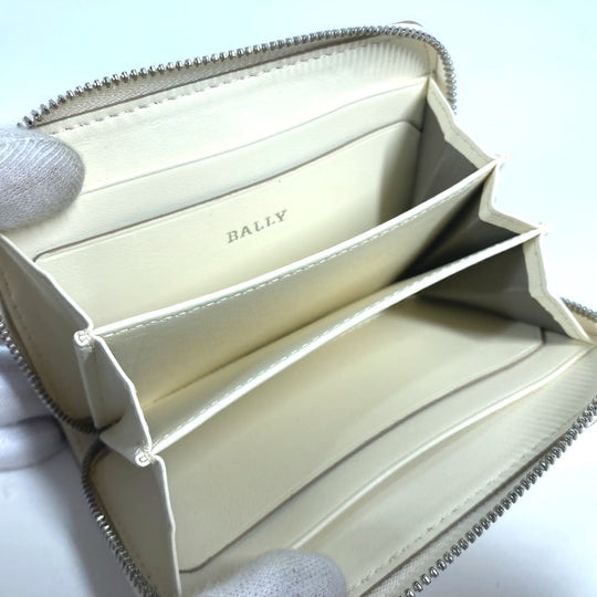 BALLY Coin case TORRIN.TSP leather white logo Wallet Coin Pocket mens Used Authentic