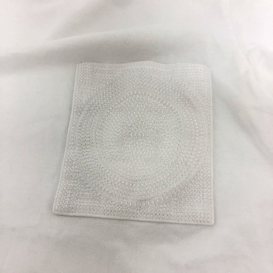 HERMES Short sleeve T-shirt cotton white Embroidered Mosaic H Logo Pocket Women 34 Used Authentic