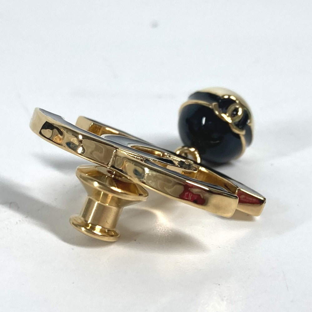 CHANEL Brooch metal gold B24S CC COCO Mark Fake Pearl Women Used Authentic