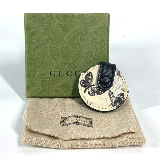 GUCCI charm leather white AirTag holder AirTag