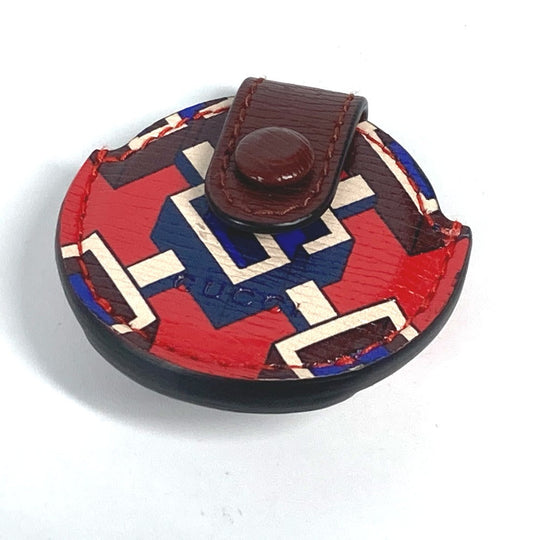 GUCCI charm leather Red AirTag holder AirTag unisex(Unisex) Used Authentic