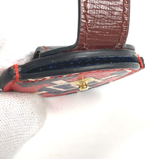 GUCCI charm leather Red AirTag holder AirTag unisex(Unisex) Used Authentic