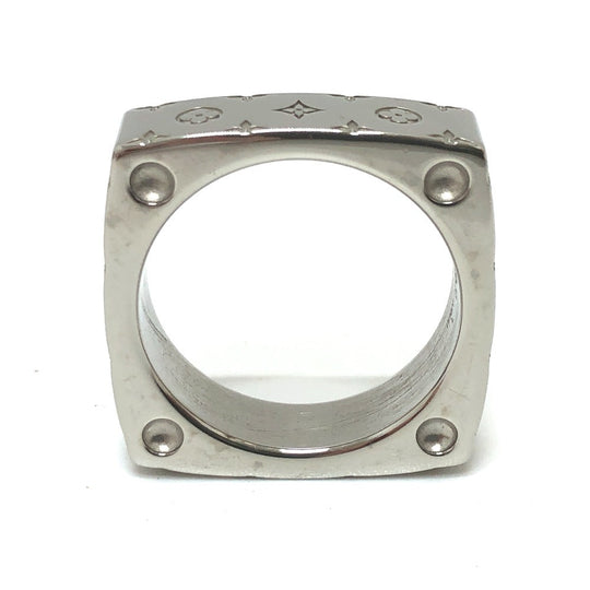 LOUIS VUITTON Ring M00695 metal Silver Ring Monogram Bold L