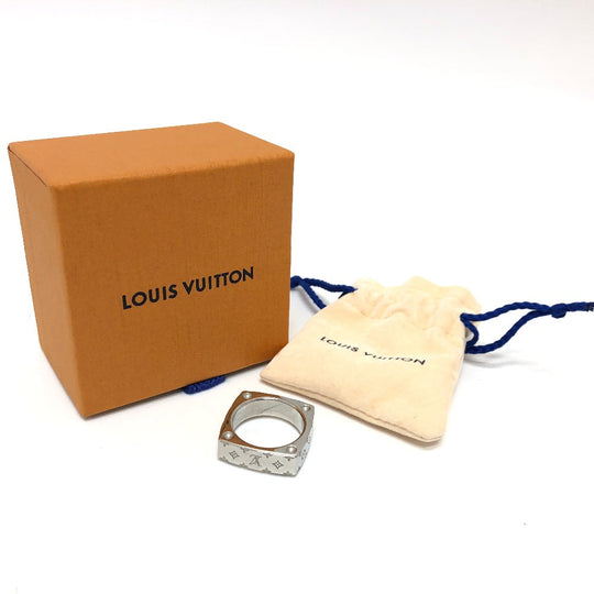 LOUIS VUITTON Ring M00695 metal Silver Ring Monogram Bold L