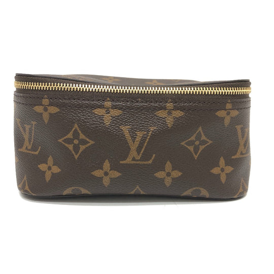 LOUIS VUITTON Cosmetics Pouch M43688 Monogram canvas Brown Monogram Cube de Langemont PM Women Used Authentic