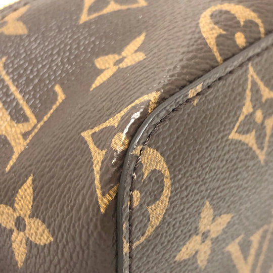 LOUIS VUITTON Cosmetics Pouch M43688 Monogram canvas Brown Monogram Cube de Langemont PM Women Used Authentic