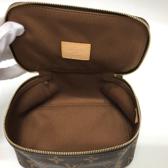 LOUIS VUITTON Cosmetics Pouch M43688 Monogram canvas Brown Monogram Cube de Langemont PM Women Used Authentic