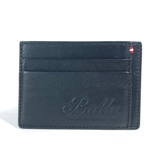 BALLY Coin case BARRIK.A leather black logo Wallet Coin Pocket mens Used Authentic