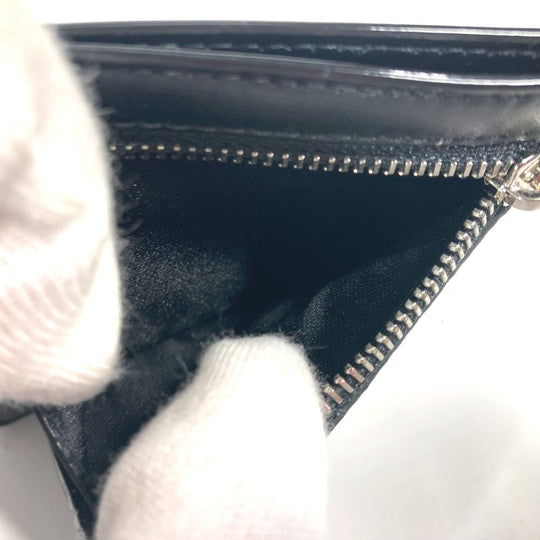 BALLY Coin case BARRIK.A leather black logo Wallet Coin Pocket mens Used Authentic