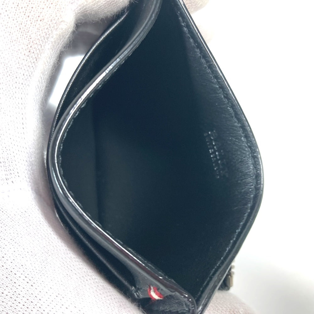 BALLY Coin case BARRIK.A leather black logo Wallet Coin Pocket mens Used Authentic