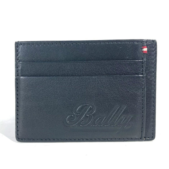 BALLY Coin case BARRIK.A leather black logo Wallet Coin Pocket mens Used Authentic