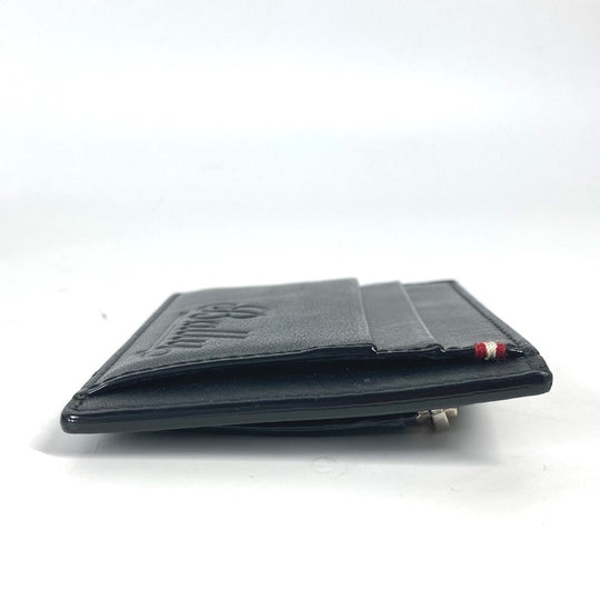 BALLY Coin case BARRIK.A leather black logo Wallet Coin Pocket mens Used Authentic